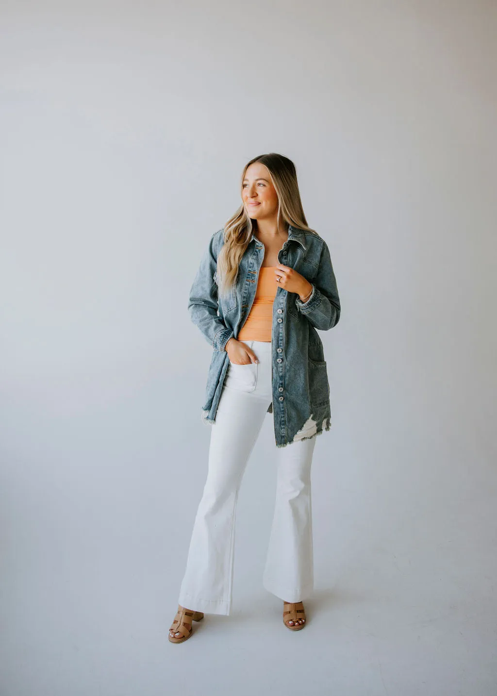 Act Out Denim Shacket