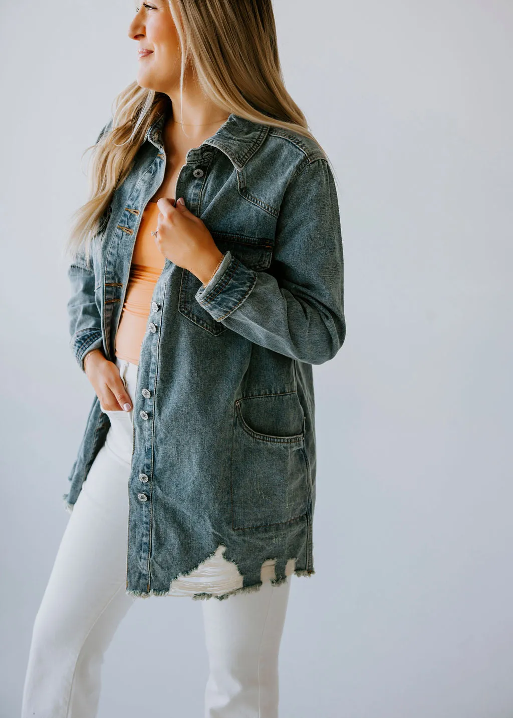 Act Out Denim Shacket