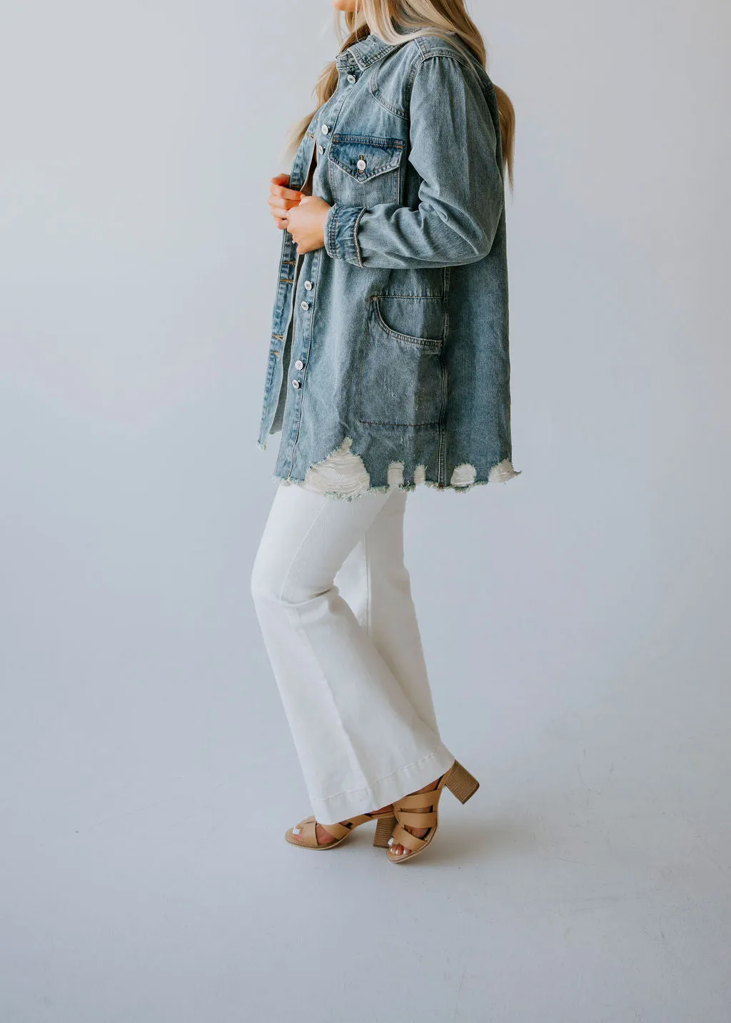 Act Out Denim Shacket