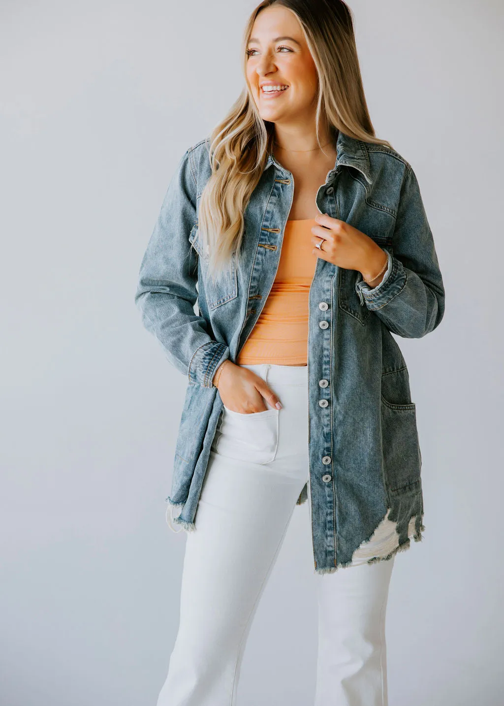 Act Out Denim Shacket