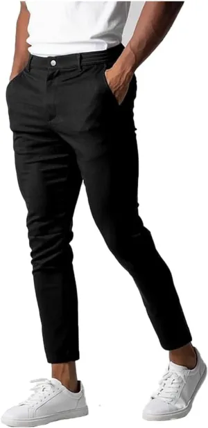Active Chinos, Chinoss Pantss Men Slim Fit Active Khaki Pants Mens, Elasticity Slim Fit Chinos Pants for Men