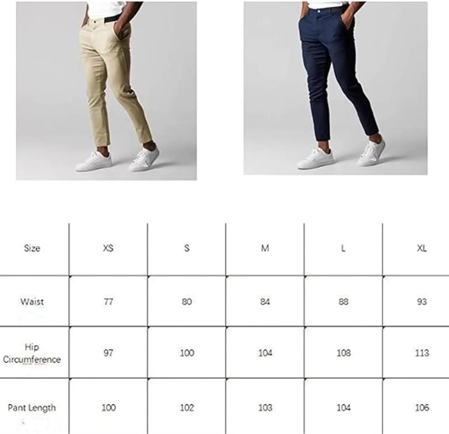 Active Chinos Pants Men, Comfortable Slim Fit Stretch Dress Pants Chinos Pants for Men