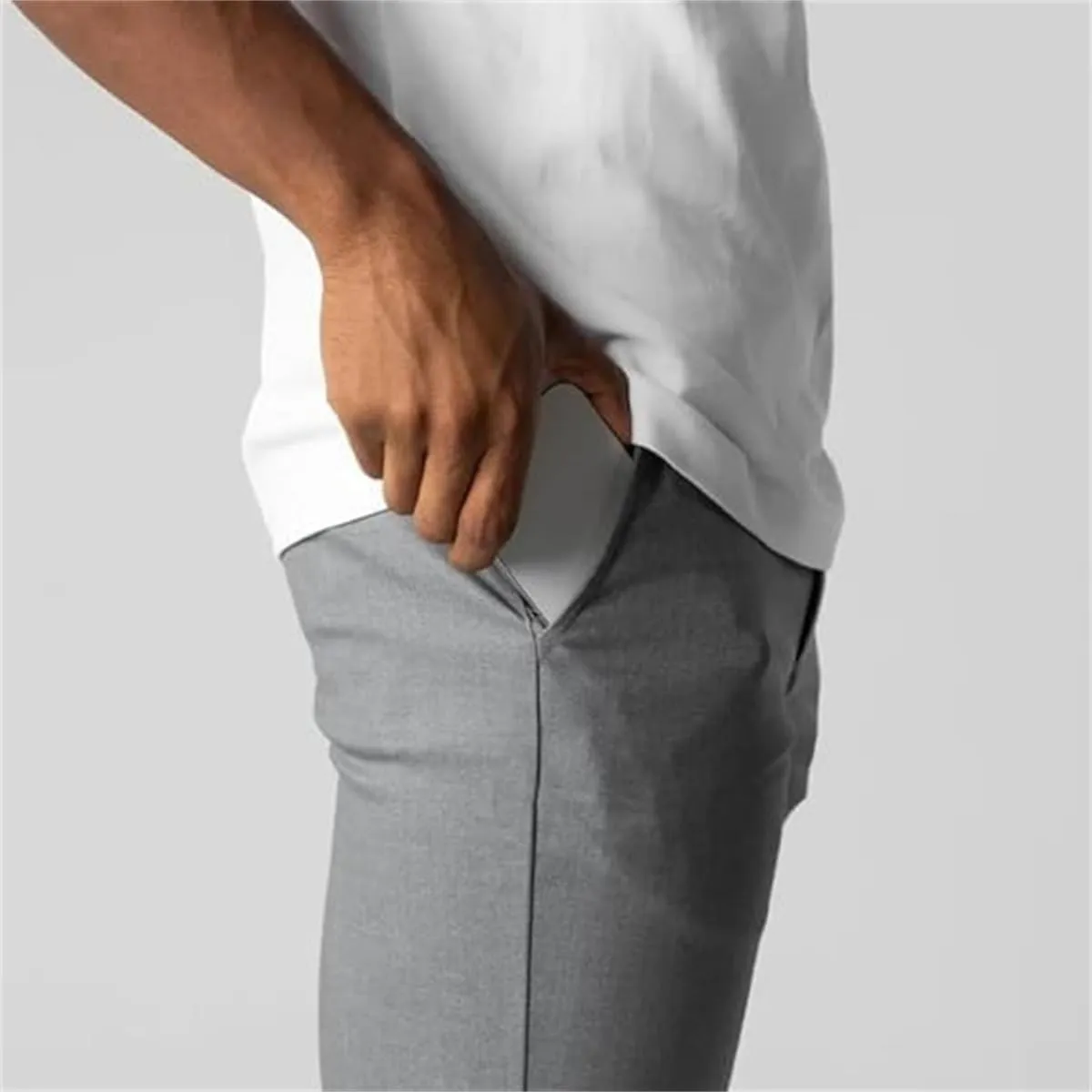 Active Chinos Pants Men, Comfortable Slim Fit Stretch Dress Pants Chinos Pants for Men