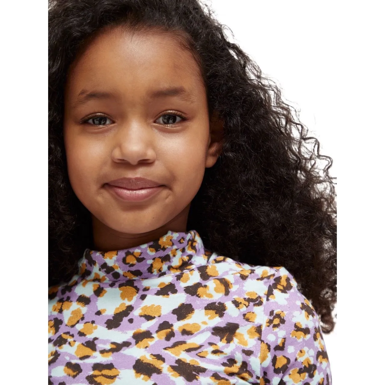 All-Over Printed High-Neck T-Shirt