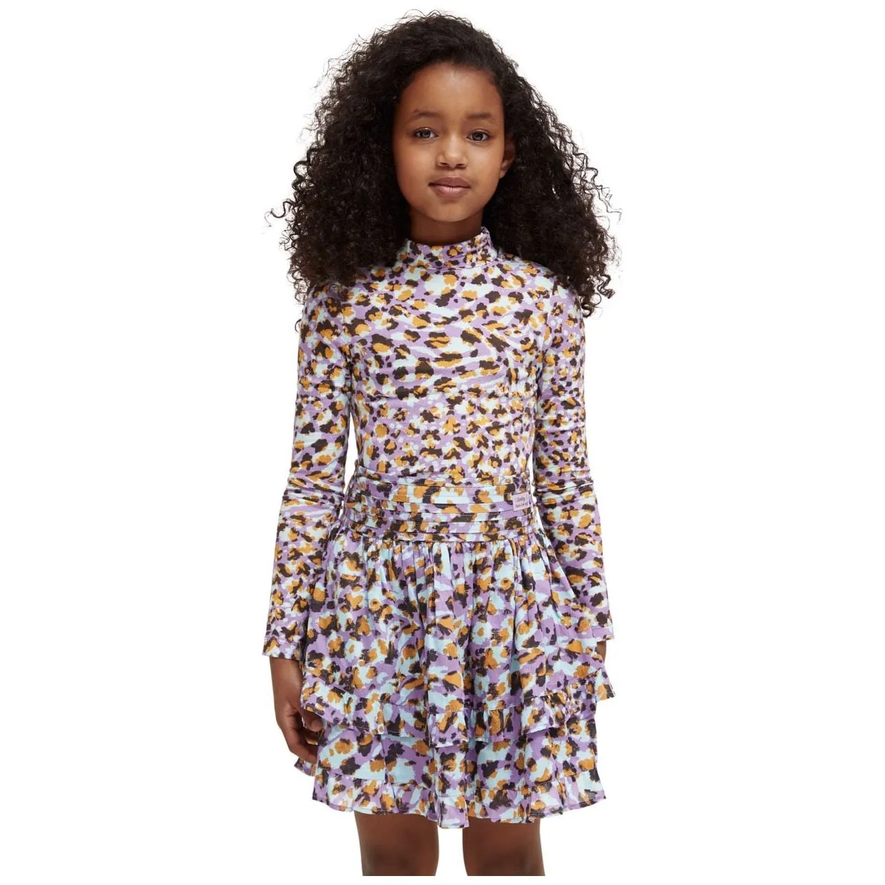 All-Over Printed High-Neck T-Shirt