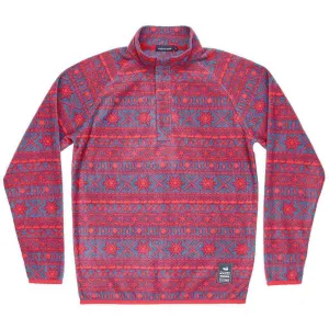 Alpine Fleece Pullover in Navy and Red by Southern Marsh