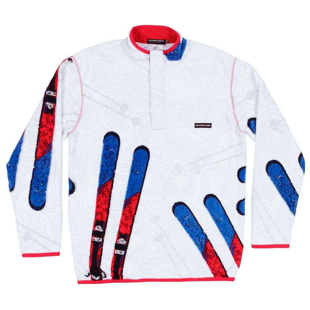 Aspen Backcountry Pullover in White & Red by Southern Marsh
