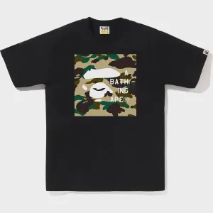 BAPE 1st Camo Face Tag Logo Tee - Black (SS24)