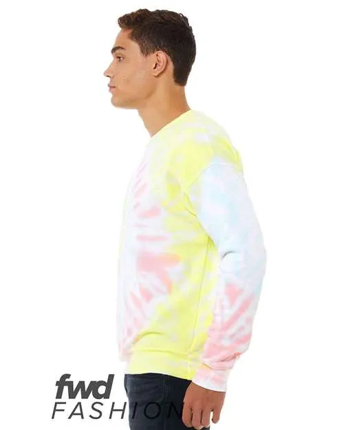 BELLA   CANVAS FWD Fashion Tie-Dyed Crewneck Sweatshirt 3945RD