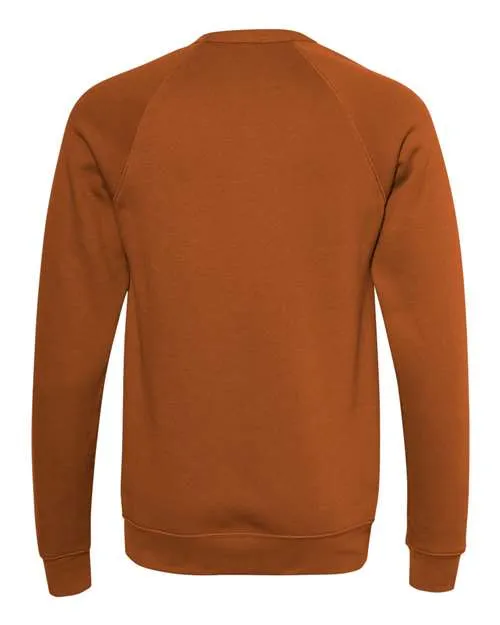 BELLA   CANVAS Sponge Fleece Raglan Crewneck Sweatshirt 3901 Autumn