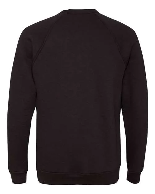 BELLA   CANVAS Sponge Fleece Raglan Crewneck Sweatshirt 3901 Autumn