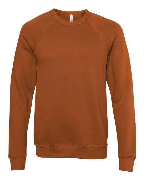 BELLA   CANVAS Sponge Fleece Raglan Crewneck Sweatshirt 3901 Autumn
