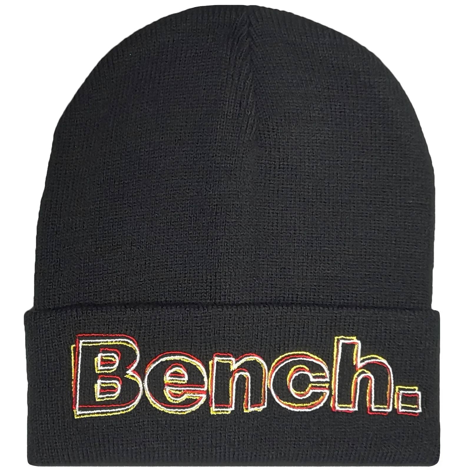 Bench Mens Chromeo Large Logo Turned Up Knitted Beanie