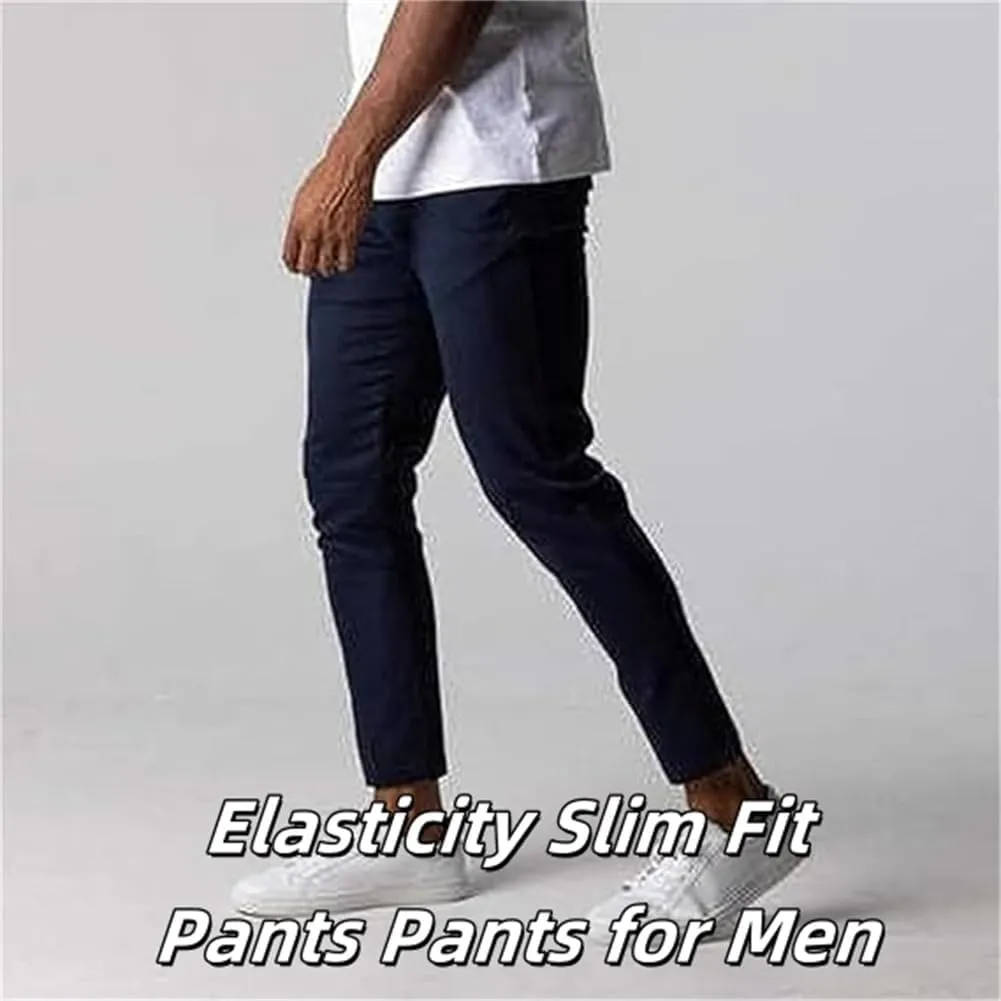 Bizgent Active Chinos Foueo Active Chinos Bizgent Pants Mens Slim Fit Stretch Skinny Tapered Dress Casual Solid Trousers