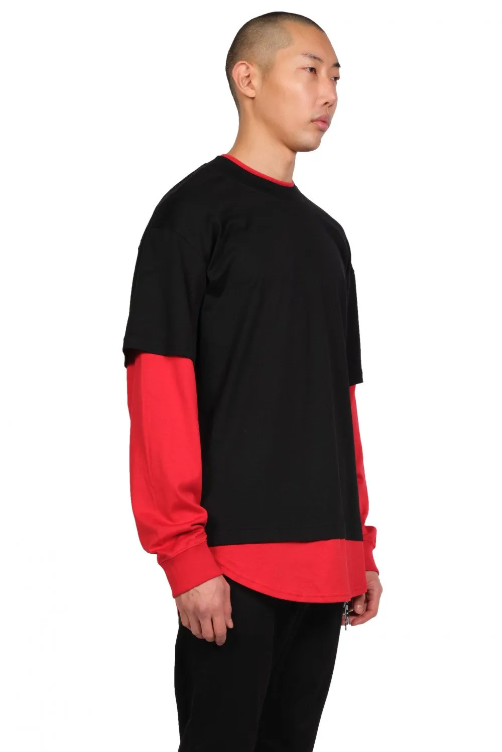 Black Double Layer T-shirt
