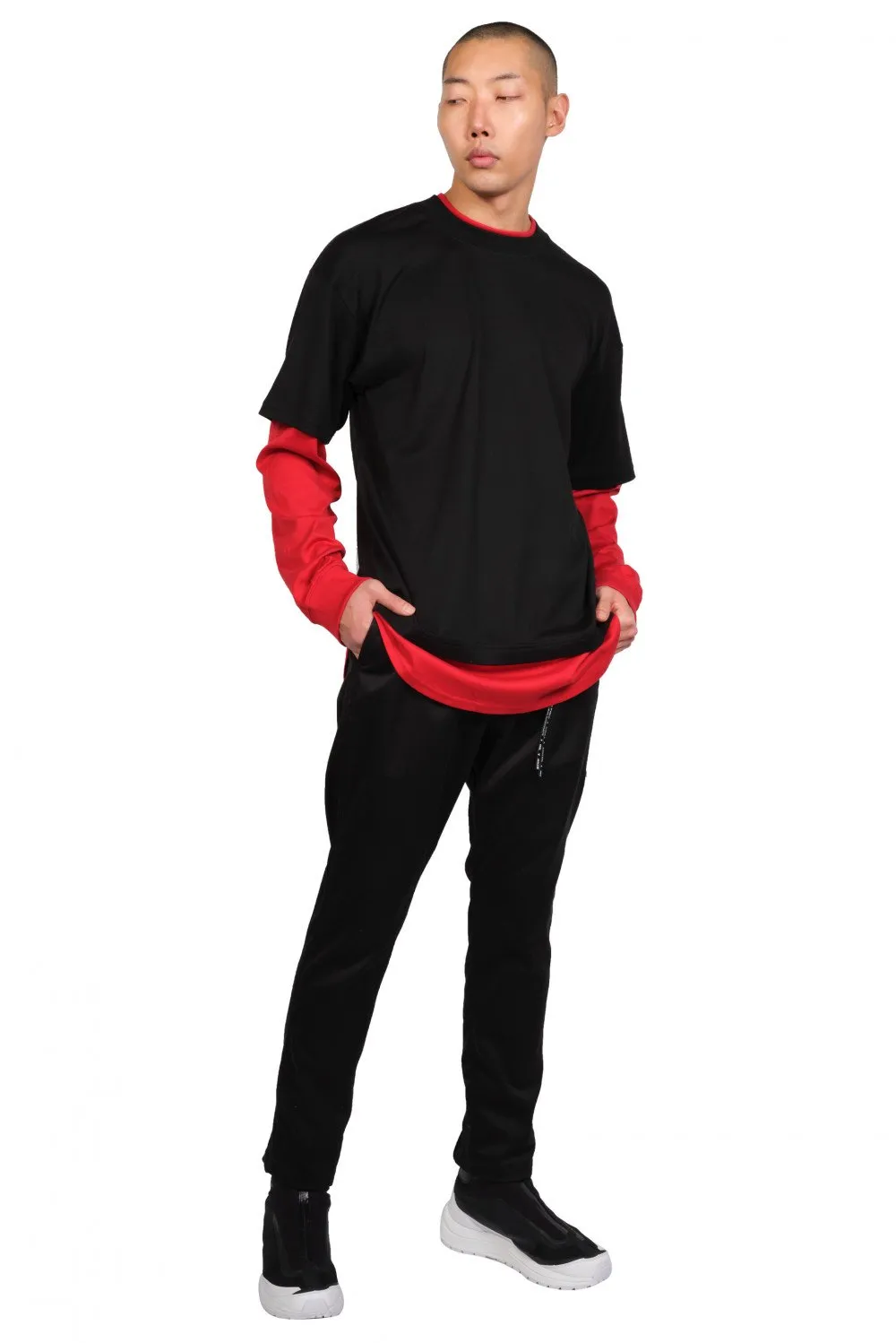Black Double Layer T-shirt