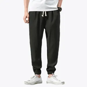 Black Summer Linen Pants