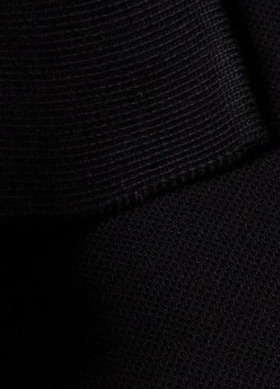 BLACK SUPER SOFT PIQUE KNIT REGULAR POLO SHIRT