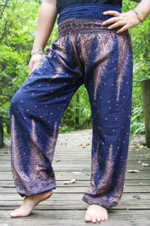 Blue Peacock Womens Boho Harem Pants