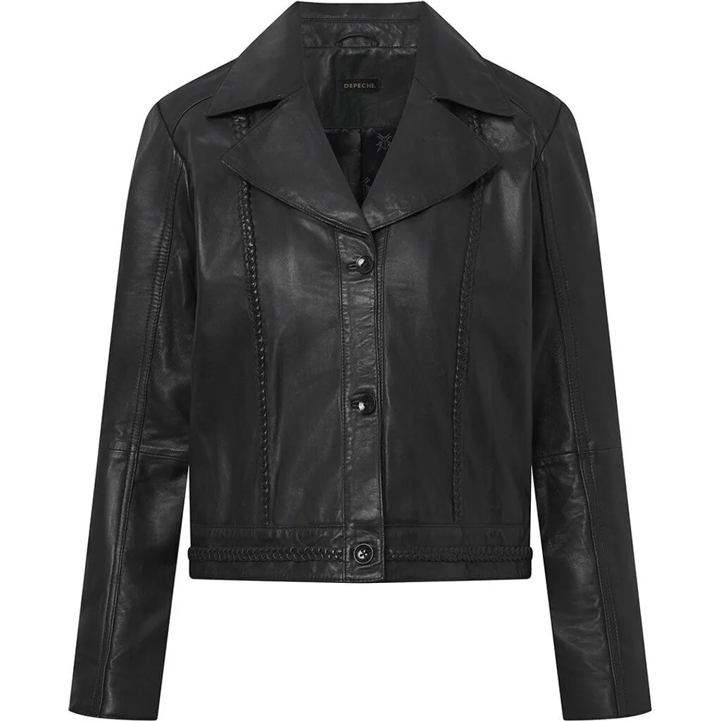 Brenda leather jacket / 51188 - Black (Nero)