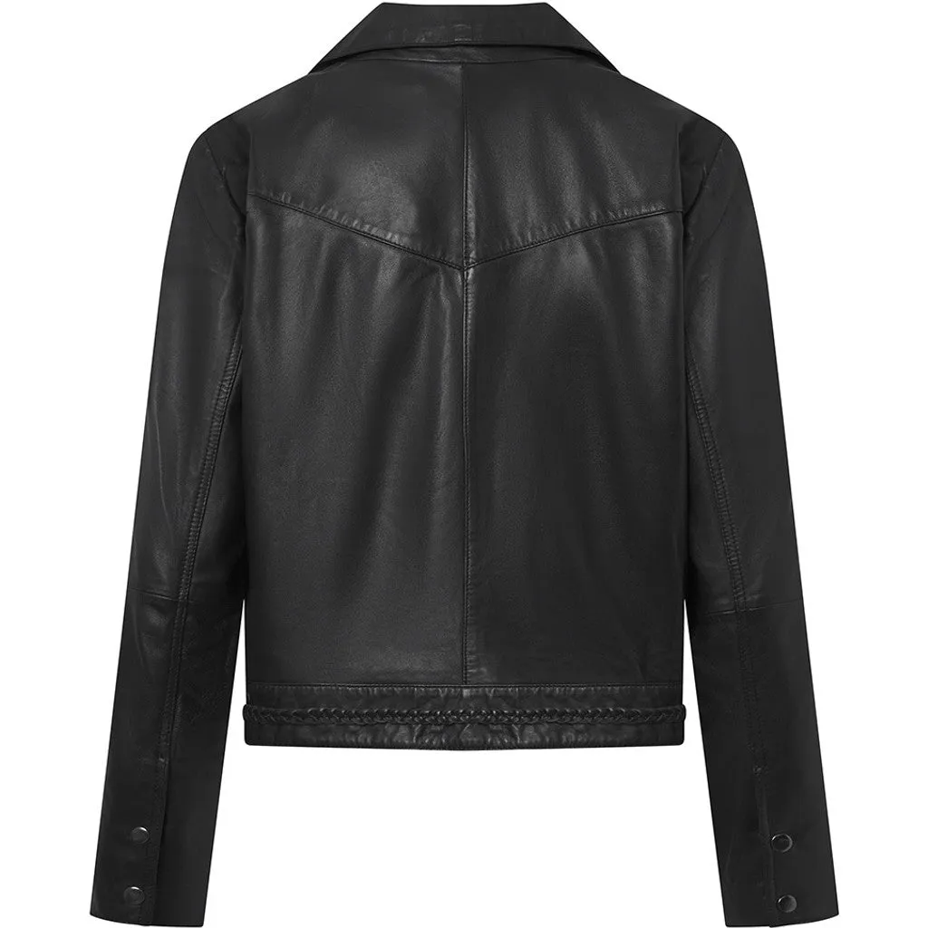 Brenda leather jacket / 51188 - Black (Nero)