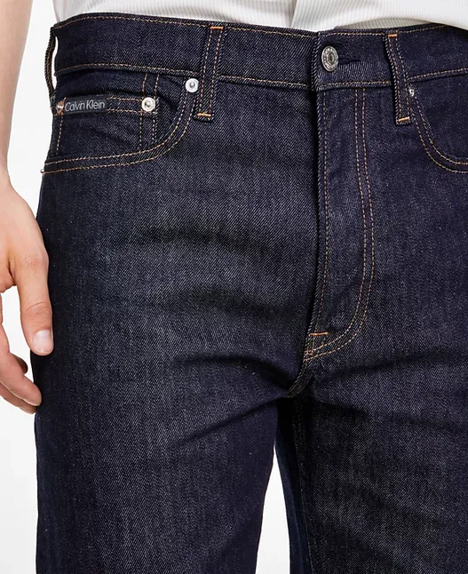 Calvin Klein Men's Standard Straight Fit Jeans Blue Rinse 33 x 32
