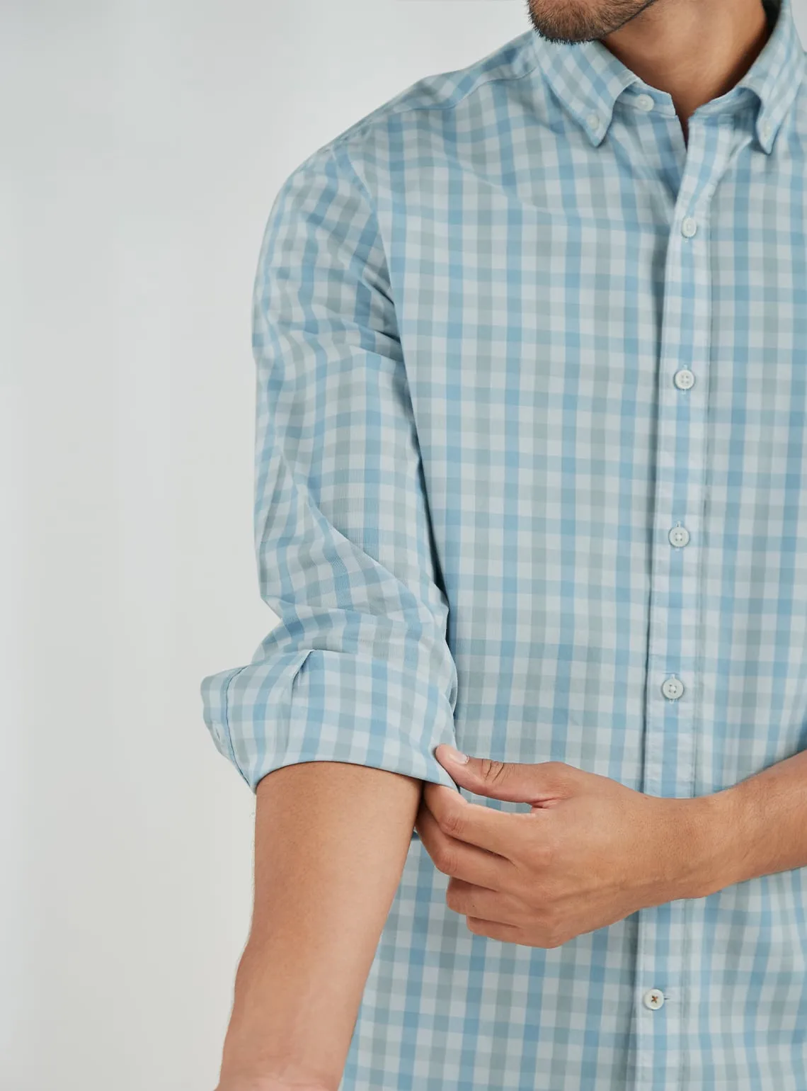Casper Blue Check Shirt