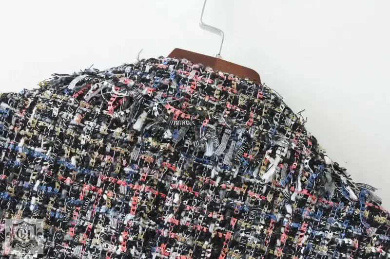 Checkered Mid-Length Coat