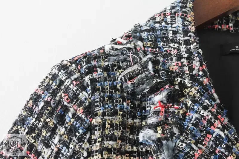 Checkered Mid-Length Coat