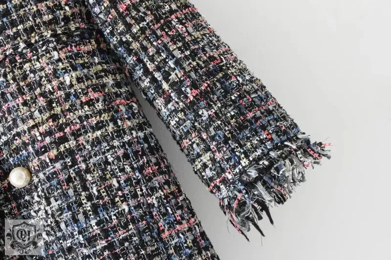 Checkered Mid-Length Coat
