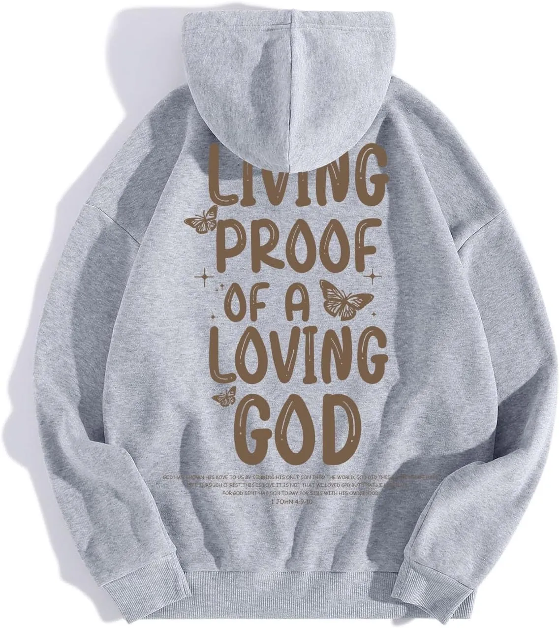 Christian Women's Oversized Blue Hoodie, Size Large