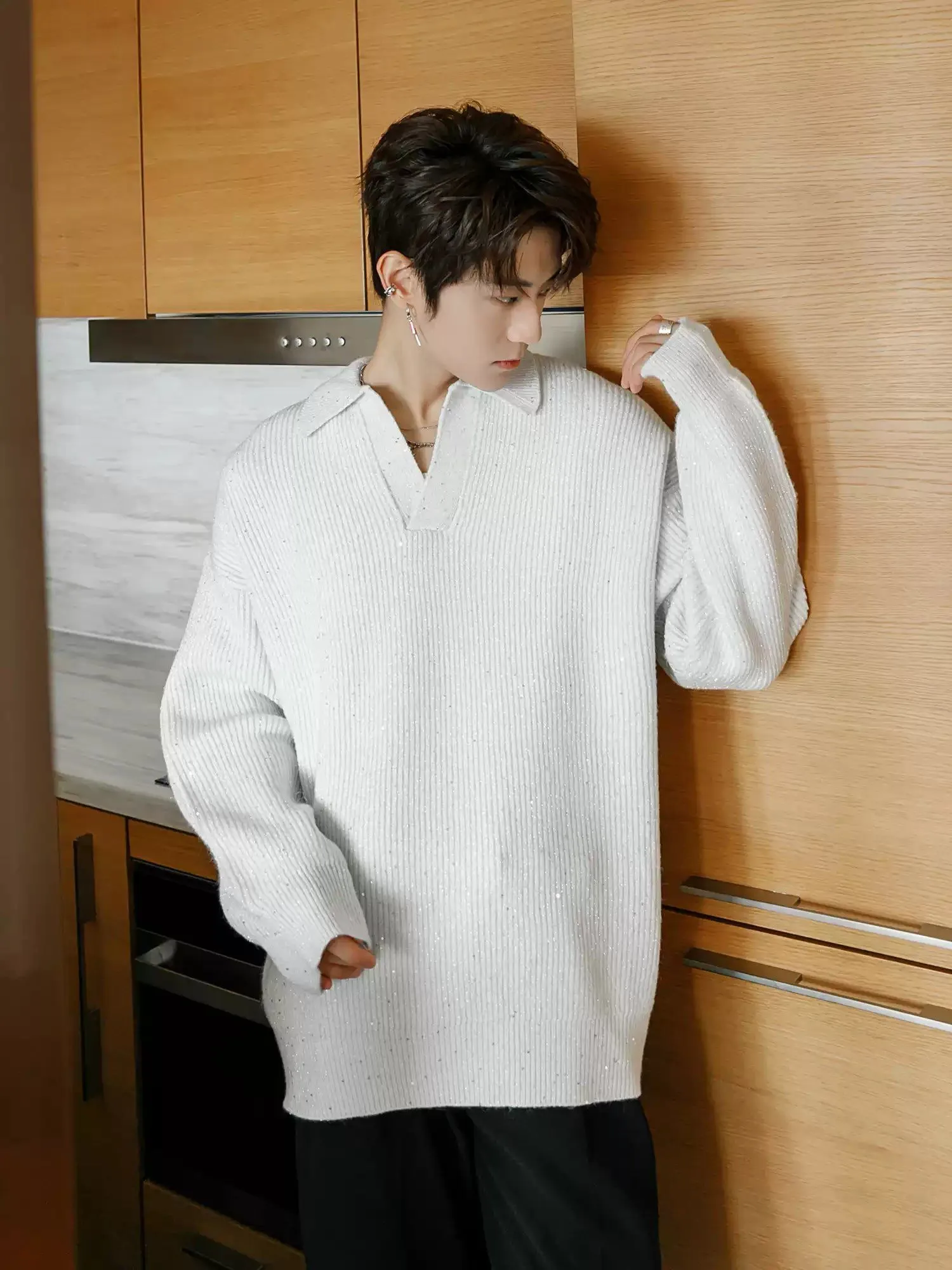 Chuan Starry Cozy Fit Knitted Polo