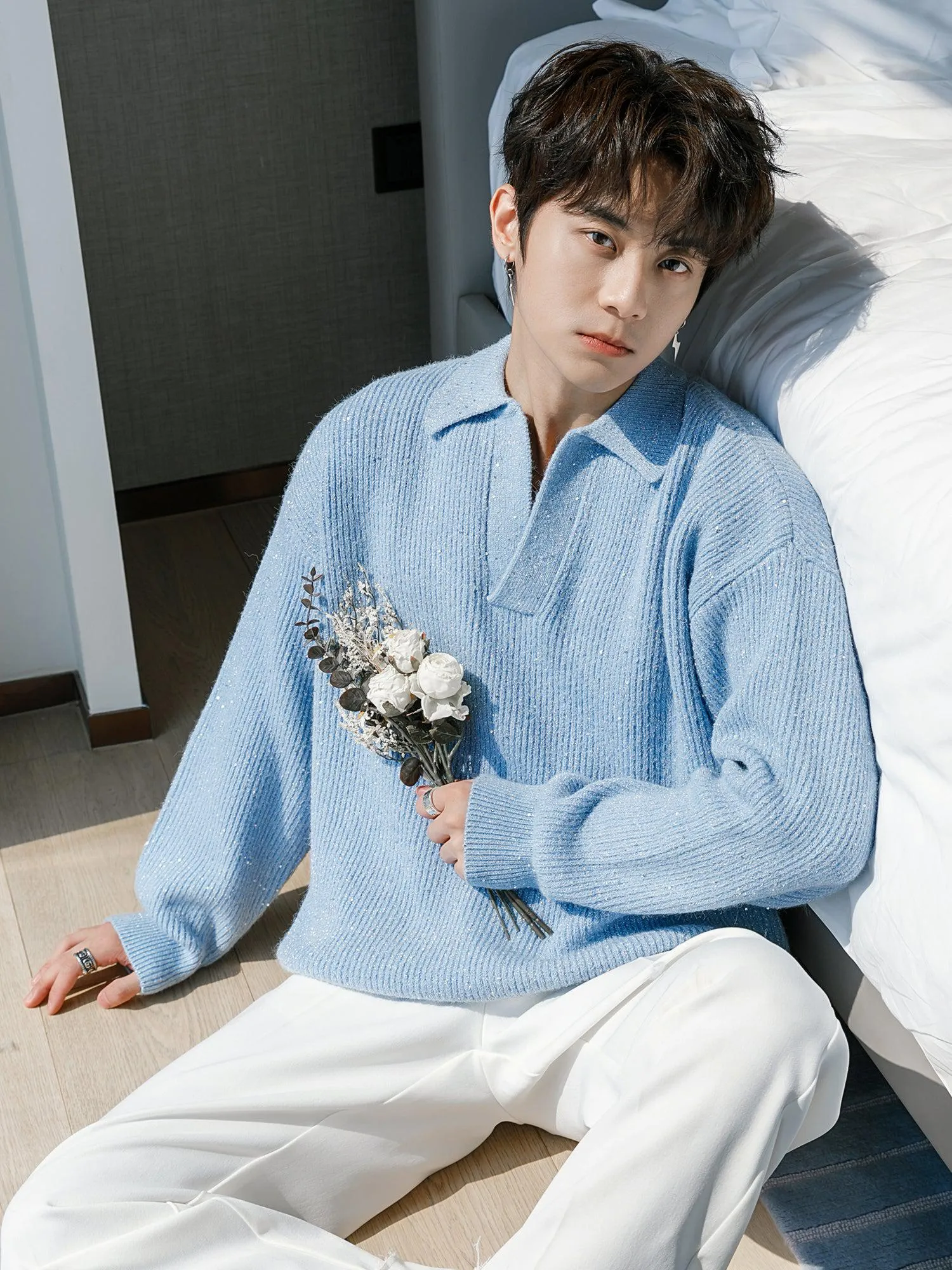 Chuan Starry Cozy Fit Knitted Polo