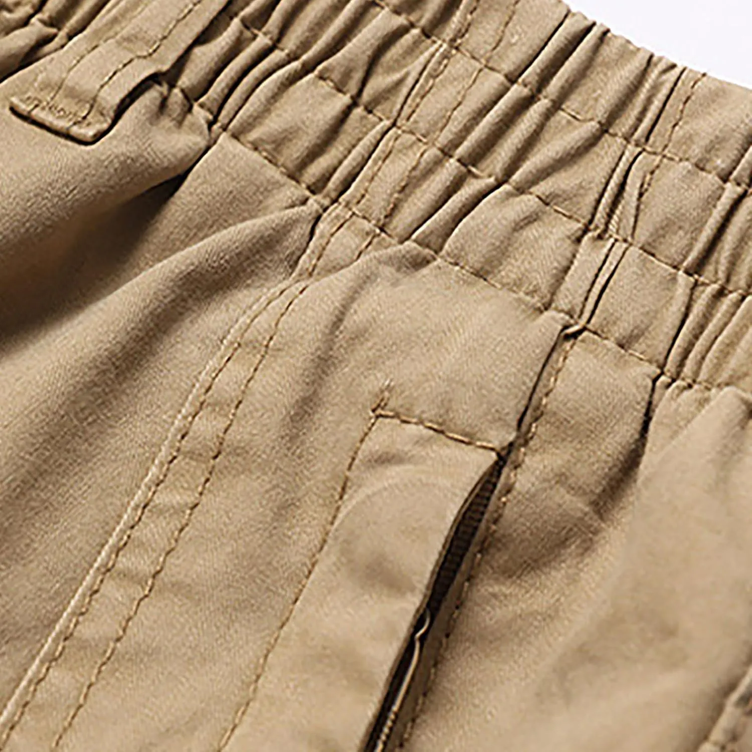 Cotton Men's Casual Chino Pants Elastic Relaxed Straight Leg Breathable Daily Travel Comfy Work Versatile Trousers