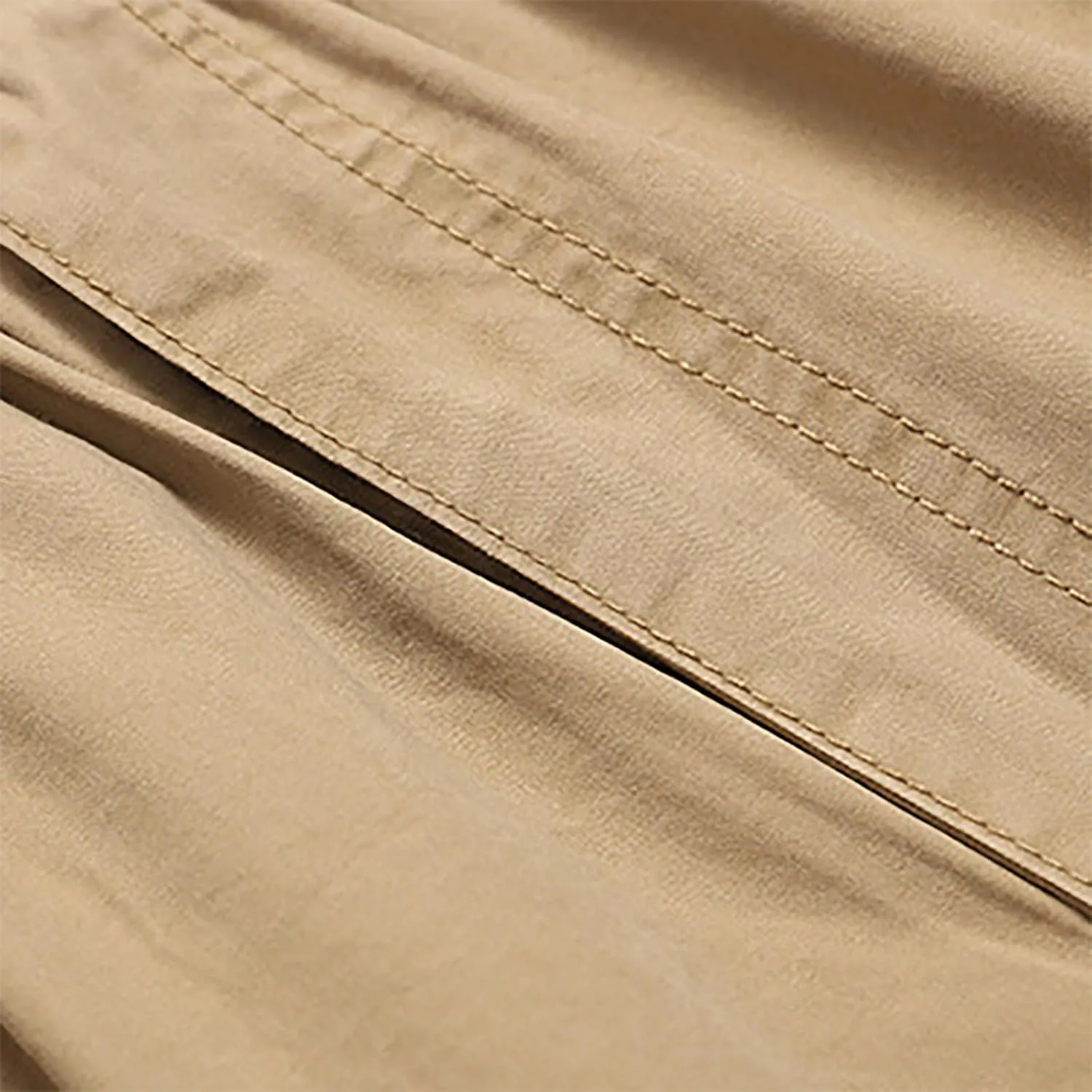 Cotton Men's Casual Chino Pants Elastic Relaxed Straight Leg Breathable Daily Travel Comfy Work Versatile Trousers