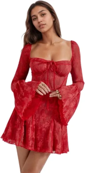 CUTEGAL Lace Coquette Floral Sexy Mini Fairy Corset Party Dress for Women