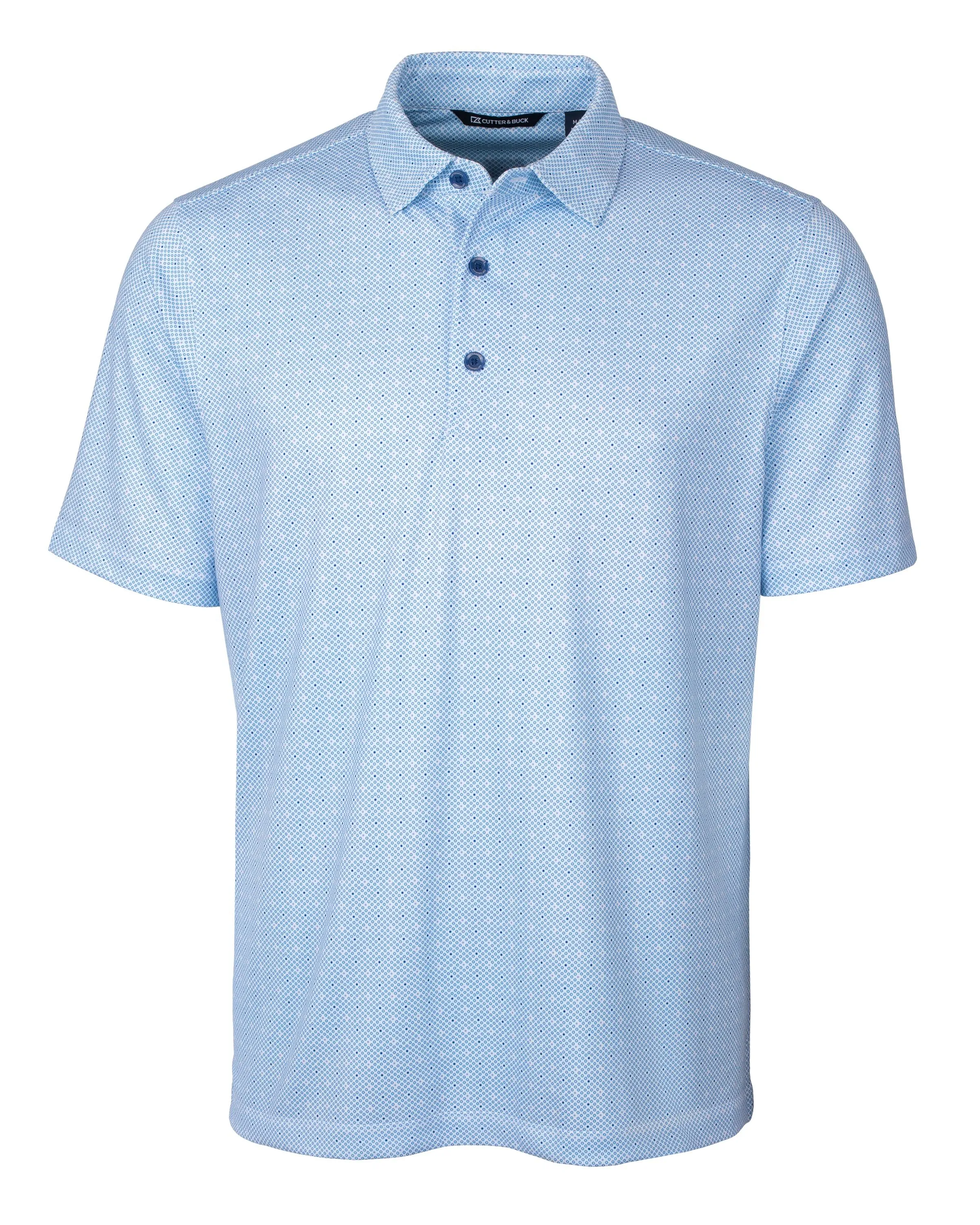 Cutter & Buck Pike Double Dot Print Stretch Polo