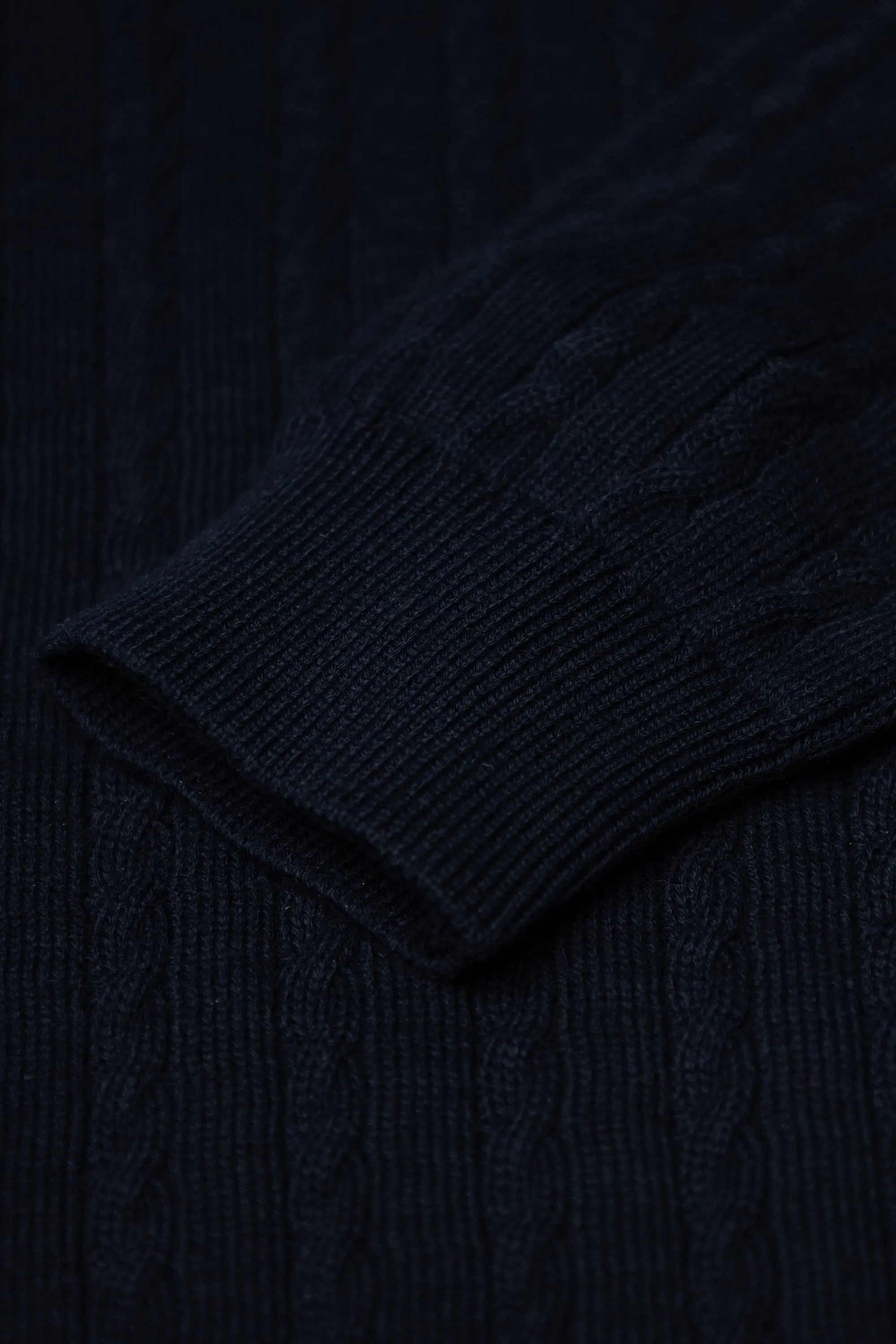 Dark Navy Cable Knit Pullover
