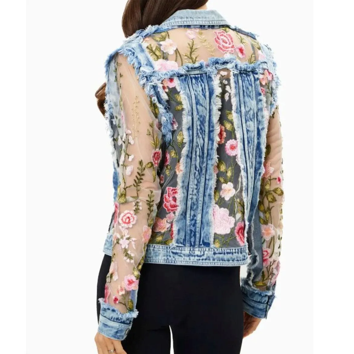 Denim/Lace Jkt - Pink - JAD1