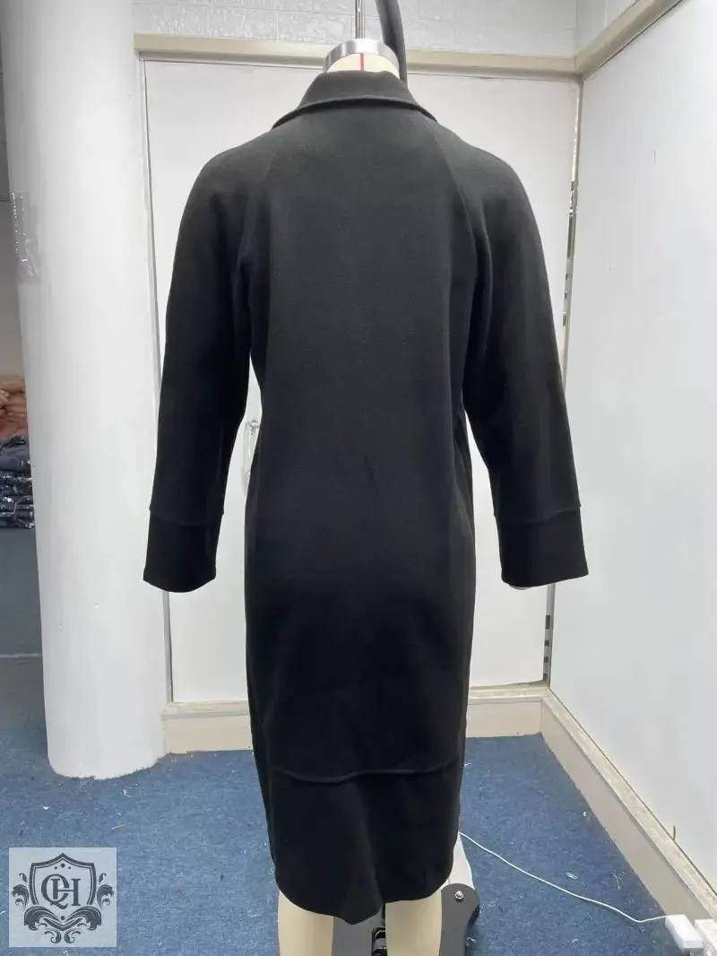 Elegant Solid Colour Coat
