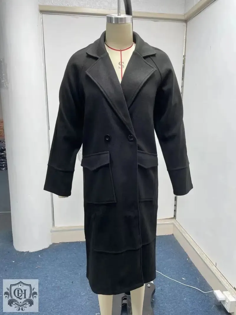 Elegant Solid Colour Coat