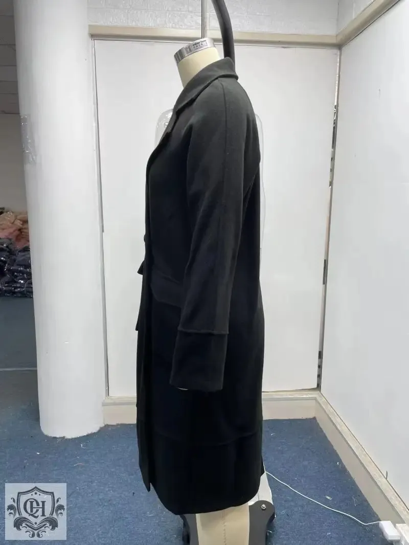 Elegant Solid Colour Coat