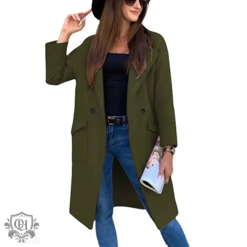 Elegant Solid Colour Coat