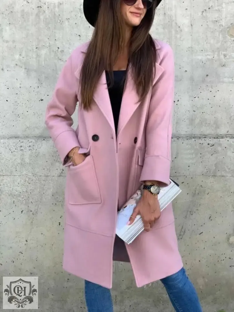 Elegant Solid Colour Coat