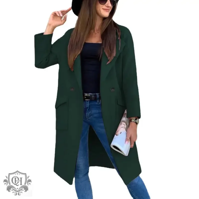 Elegant Solid Colour Coat