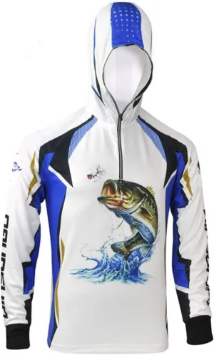 ESEL Men's Fishing Shirt Long Sleeve UPF 50 Sun uv Protection Microfiber Moisture Wicking Performance Quick Dry Hoodie