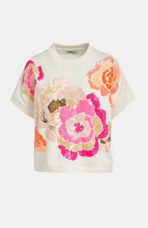 Floral Embroidered  Sweatshirt