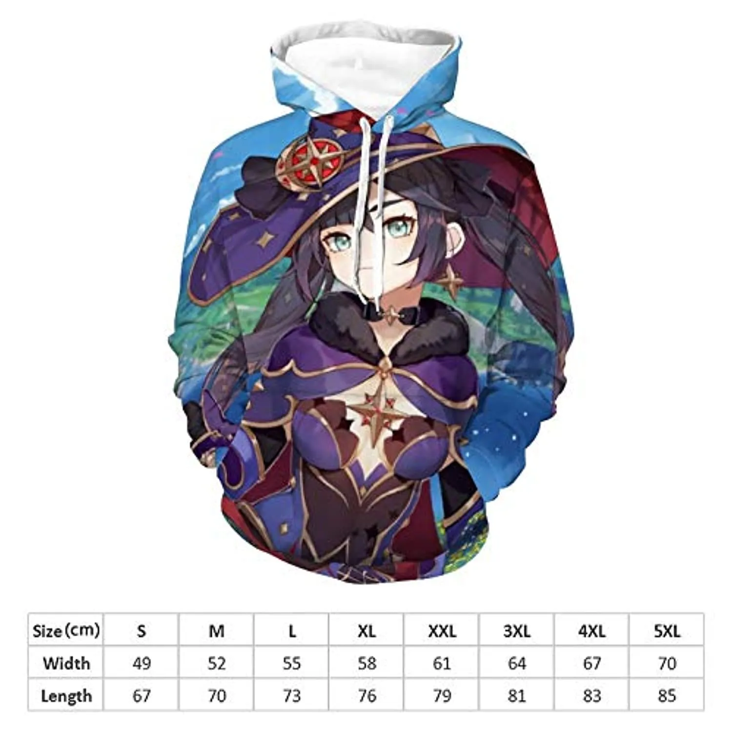 Genshin Impact Hoodies - Lisa 3D Game Pullover Hooded Sweatshirt