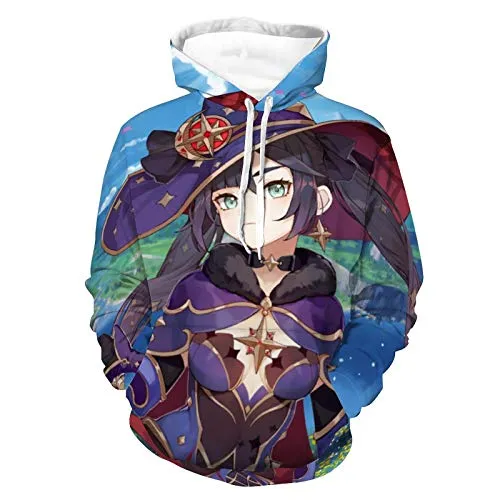 Genshin Impact Hoodies - Lisa 3D Game Pullover Hooded Sweatshirt