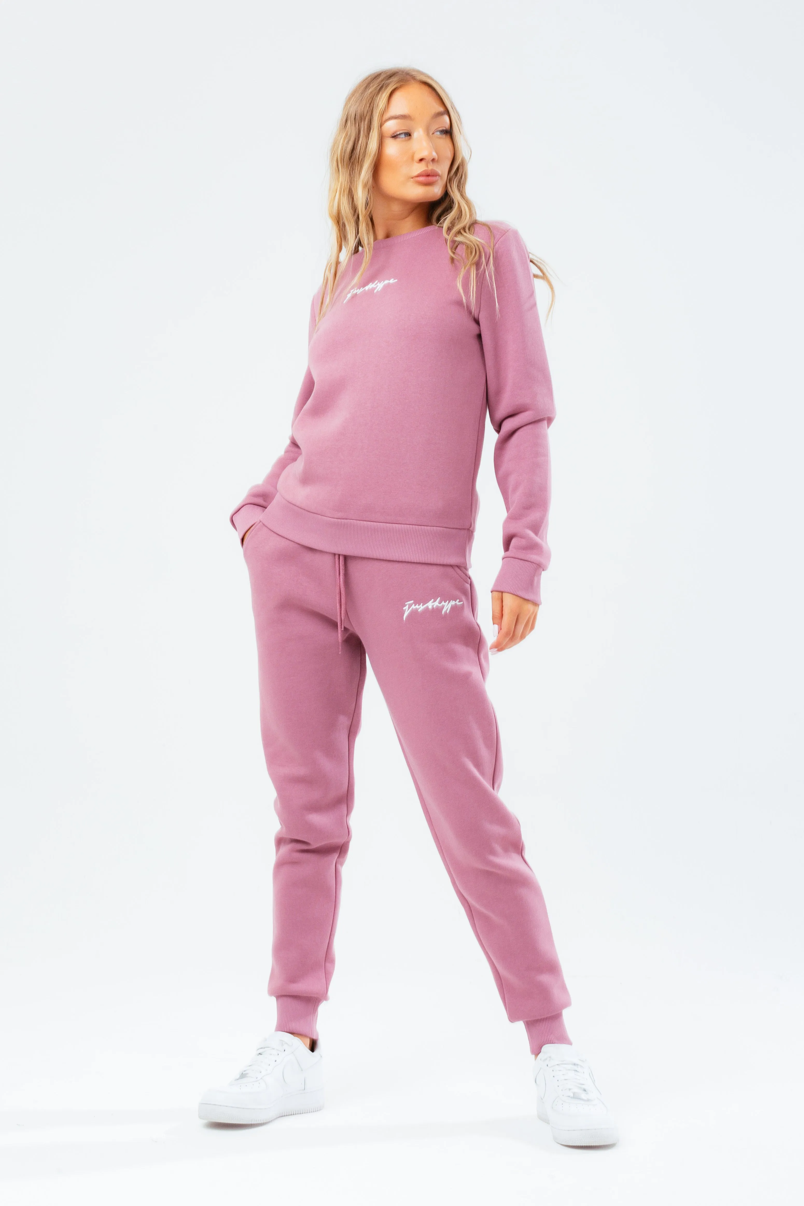 Hype Dusty Berry Scribble Women'S Joggers